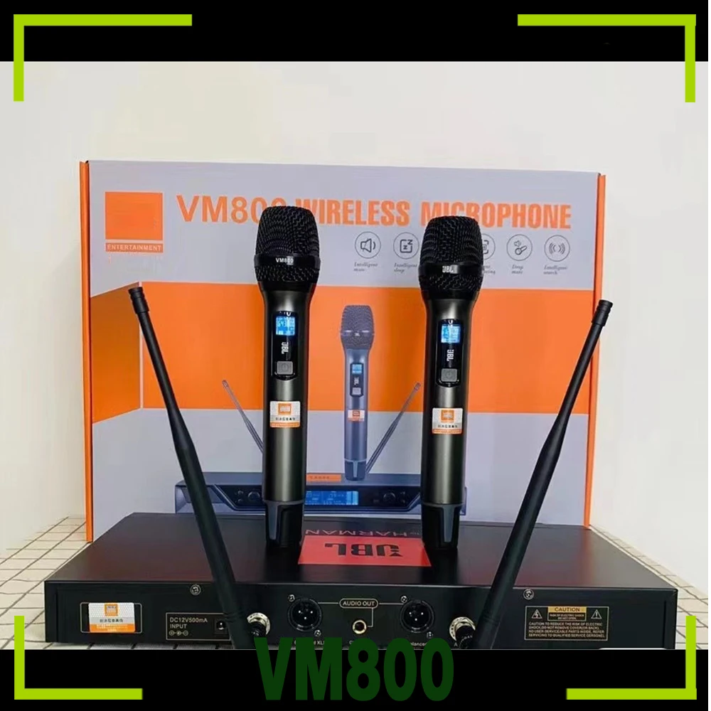 VM800  For JBL original imported wireless microphone all metal one tow two HD receiver VM800 wireless microphone two