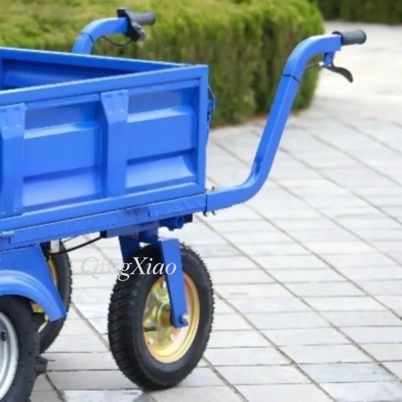 Easy Removable Cargo Bin Four Wheel Hand Cart Hill Climbing Industrial Trolley Wear Resistant Wheel Structure Flexible Assembly