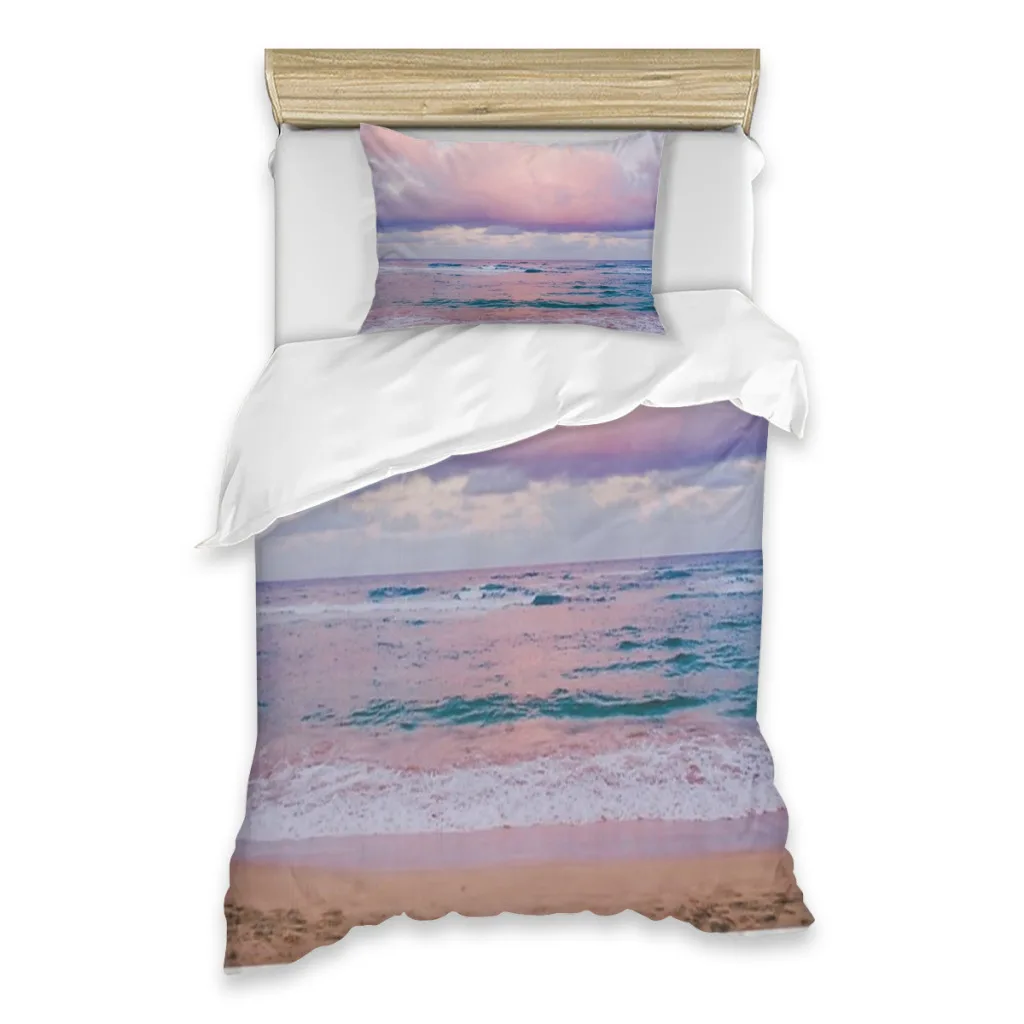 

Pastel Beach - Kauai, Hawaii Single Bed Sheets Set Complete Case Single Linen Quilt Cover