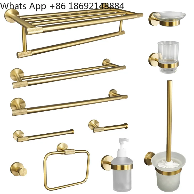 Ruskin 304 stainless steel bath towel towel rack coat hook rack bathroom pendant set