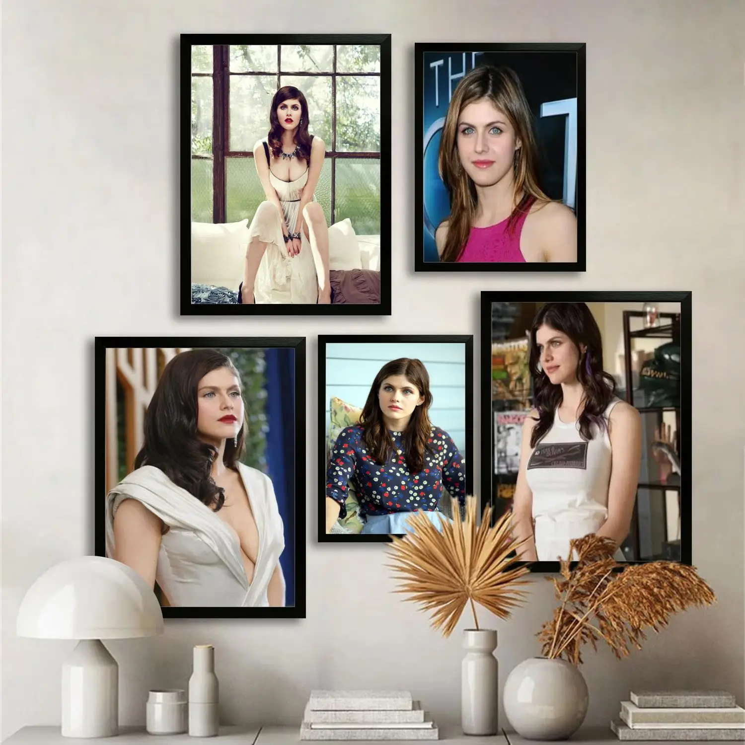 Alexandra Daddario холст художественный постер, настенная художественная картина с принтом, современные семейные постеры для декора спальни, декоративная живопись