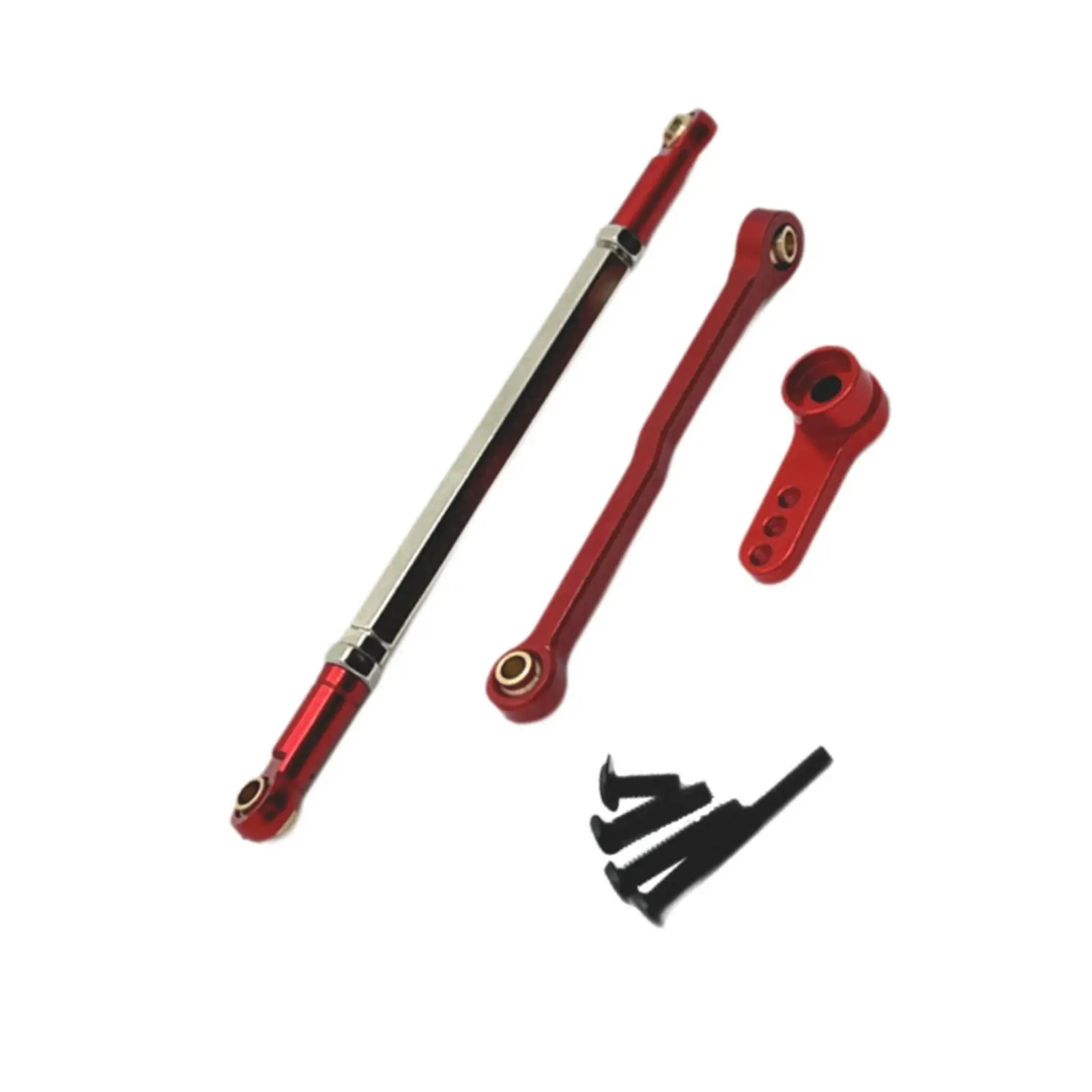 Metal Steering Servo Link Linkages Metal Steering Rod with Mounting Screws RC Car Push Rods for 1:12 Scale MN168 Modification
