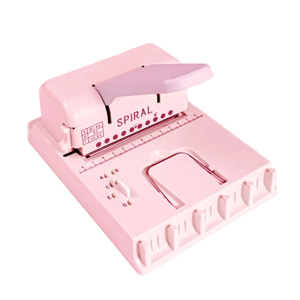 Mini DIY Coil Binding Machine Mushroom Hole & Iron Ring Binder Loose-Leaf DIY Puncher