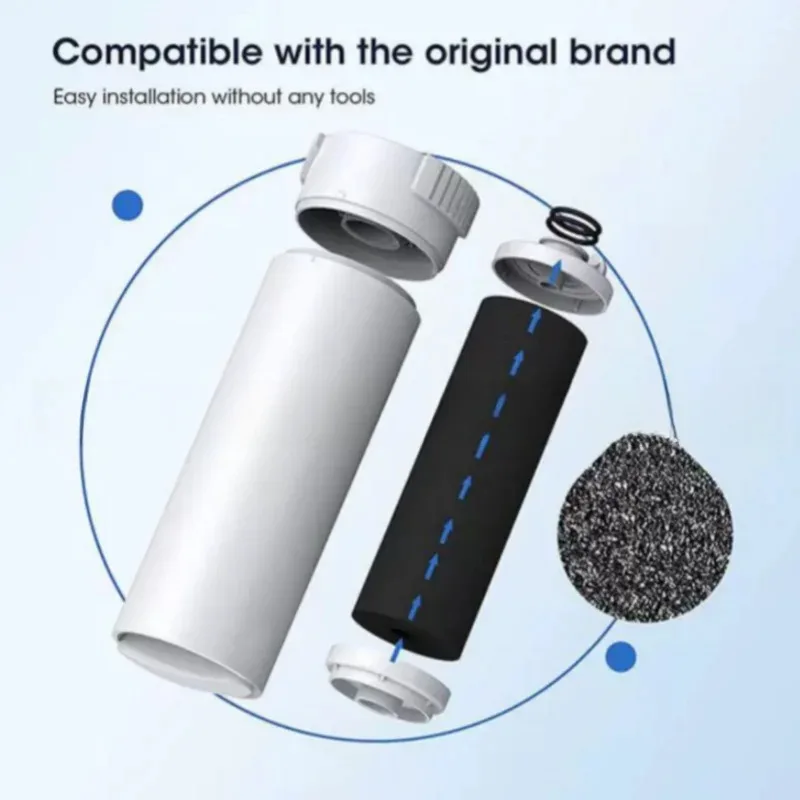 Refrigerator Water Filter Cartridge Chip-free Fridge Liquid Purification Insert Household Cooling Appliance Tap Water Impurity