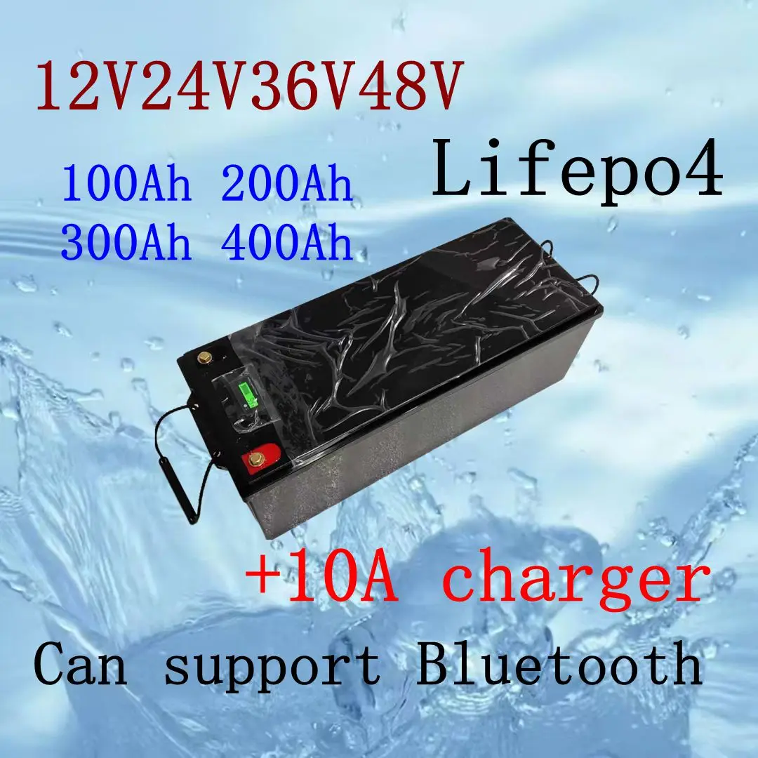 

Литиевая батарея LiFePO4 12В 24В 36В 48В 100Ач 150Ач 200Ач 300Ач 400Ач с Bluetooth BMS и приложением для солнечных инверторов, электромобилей и рыболовных лодок