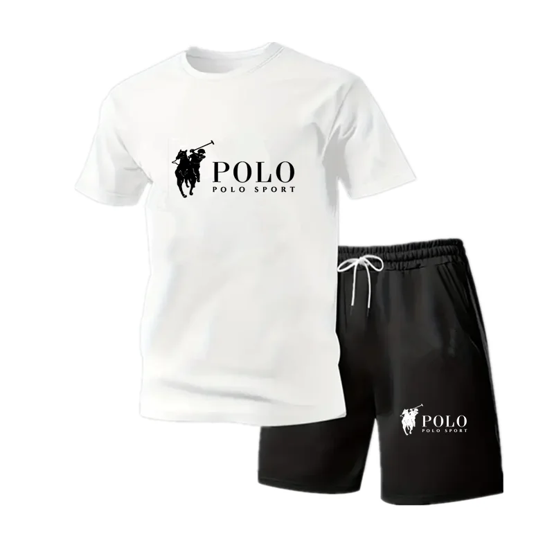 

new style Men's round neck sportswear and jogging pants set for spring and summer fashion outdoor fitness and leisure