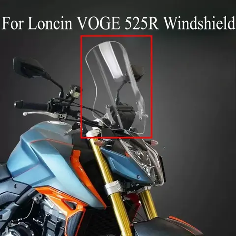 For Loncin VOGE 525R Motorcycle Modified Windshield Wind Deflector Heightened Windshield Front Glass Accessories Parts