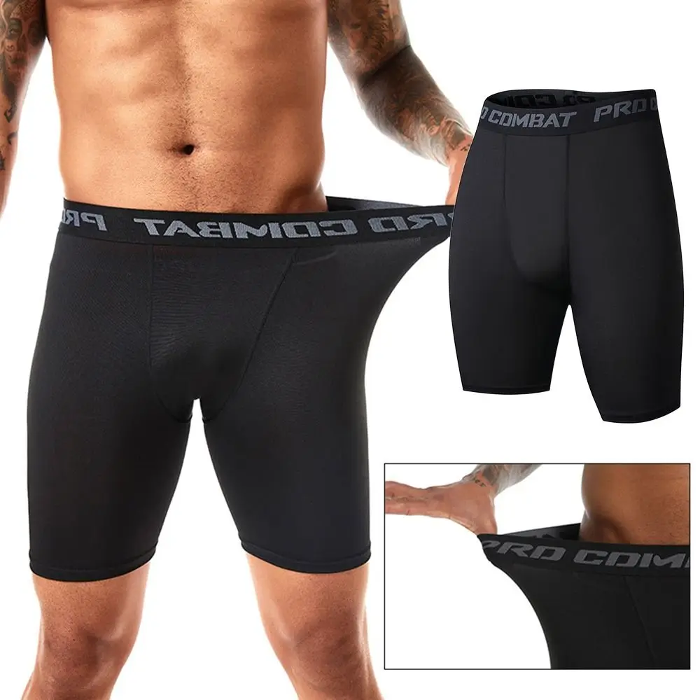 Compression Shorts Men Spandex Sport Shorts Basketball Legging Athletic Workout Running Performance Baselayer Underwear