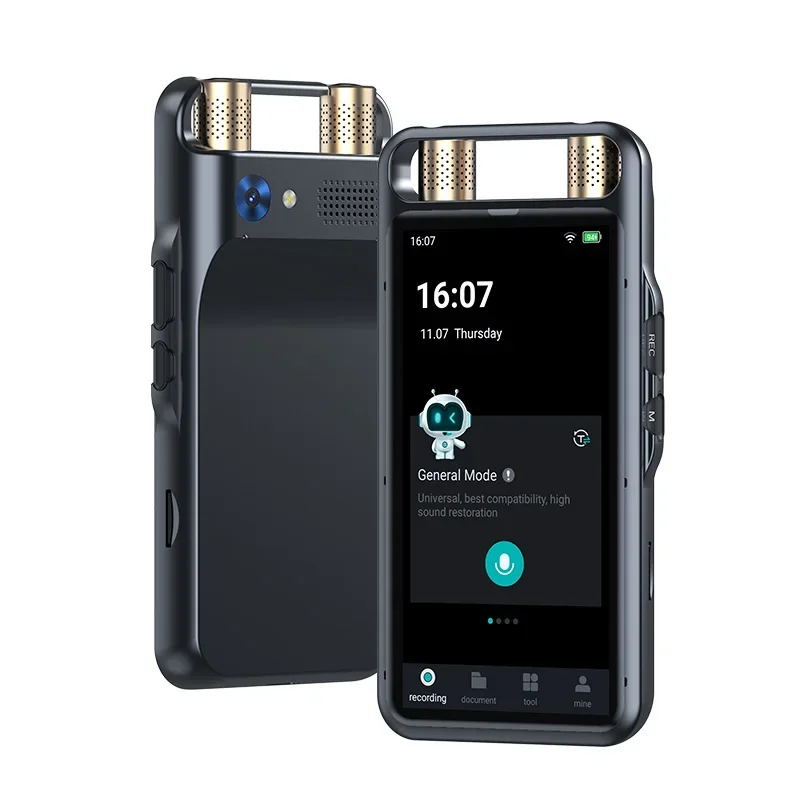 2025 Newest M5 5.0 Inch Touch Screen Language Translators Digital Recorder Device Portable AI Wireless Voice Recorder