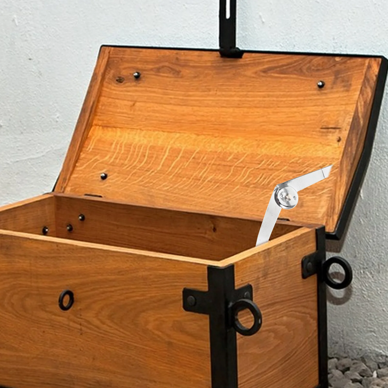 

4pcs Chest Lid Support Stay Hinges For Wood Boxes Heavy Duty Box Lid Hinges Sturdy Hardware For Wine Jewelry Boxes