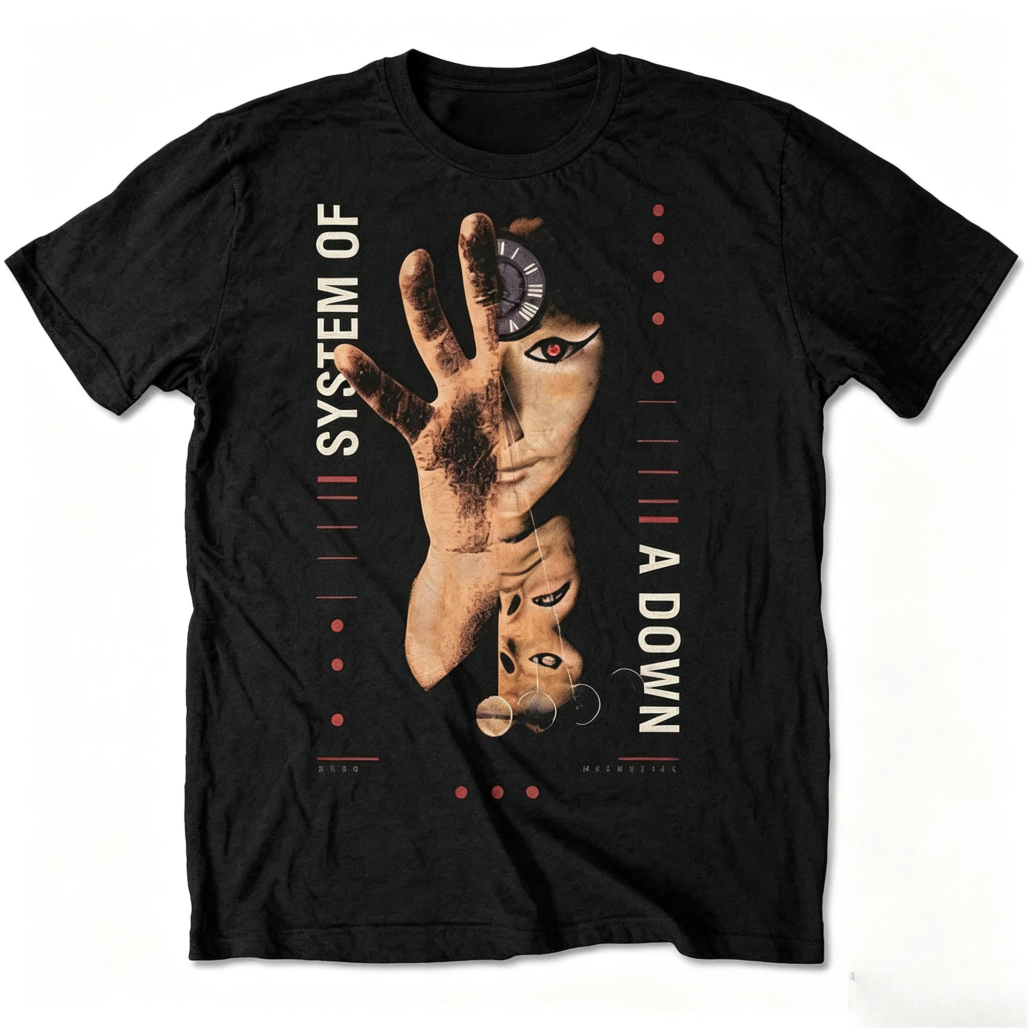 System of A Down Distressed Spray Font Logo T-shirt Classic Nu Metal Rock Band Unisex Oversize Cotton Tee Multiple Colors