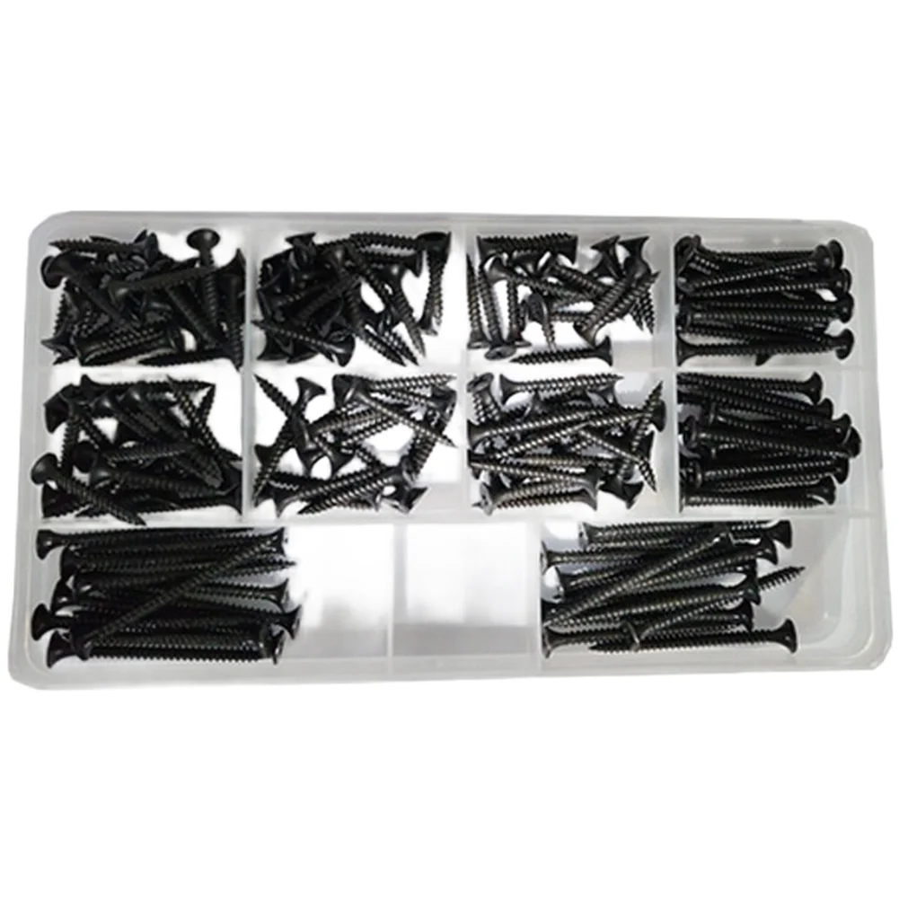 165PCS Self Tapping Screws for For m3.5 Applications Suitable for Drywall Mounting Wood Framing and Plasterboard Work