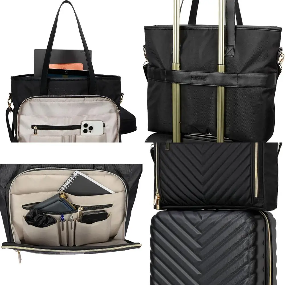 

Kenneth Cole Madison Square 2-Piece Luggage Set: 20 Expandable Spinner & Tote, Black