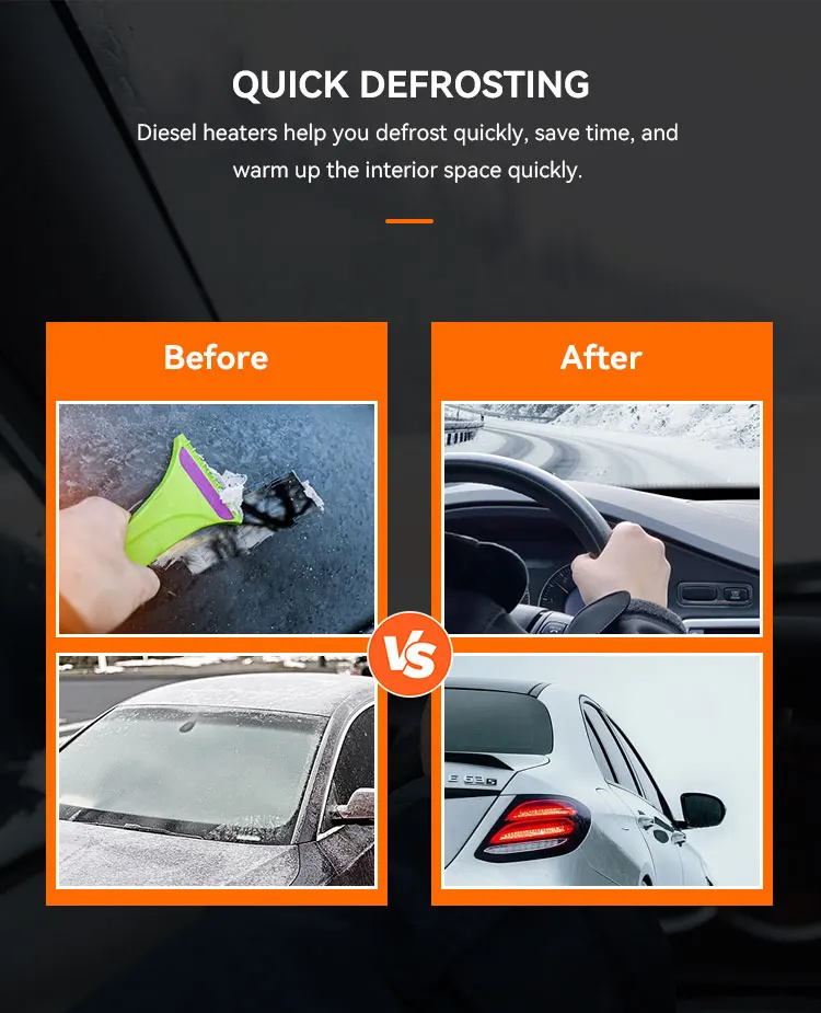 سخان هواء ديزل مزدوج الجهد 5 كيلو وات، سخان ركن يعمل بالتحكم عن بعد 12 فولت/24 فولت مع تسخين فعال للشاحنة/RV/التخييم #5