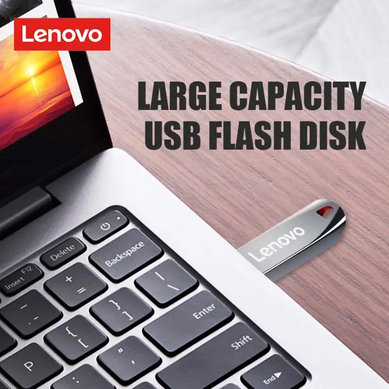 Lenovo-unidad Flash USB 2 en 1 para ordenador portátil y PC, memoria de 2TB, 1TB, 512GB, 256GB, 128GB, tarjeta de memoria Flash de alta velocidad, OTG