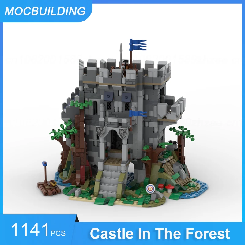 

MOC Building Blocks 31120 Castle In The Forest & Medieval Cottage & Market Village & Black Falcon's Fortress Assemble Bricks Toy