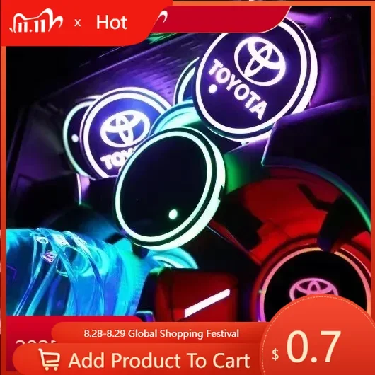 

Fot Toyota 2026, новинка для Toyota 2026, новые колпаки-концентраторы, автомобильный держатель для чашки с водой, светодиодный атмосферный светильник, светящийся для Toyota Corolla C