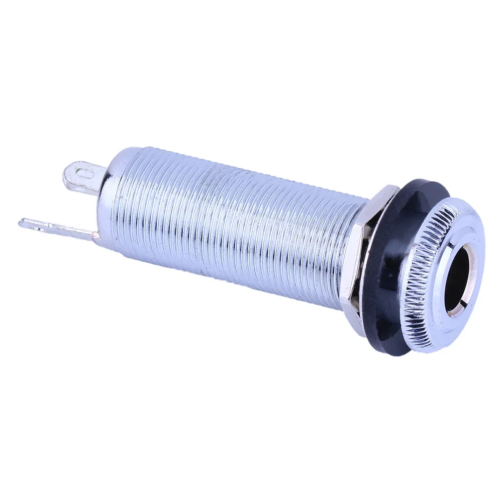 1/4Inch Metal Stereo Guitar Bass Barrel Output Jack Plug Mono Input Jack Sockets Jack Socket Plug Electric Guitar Bass Parts
