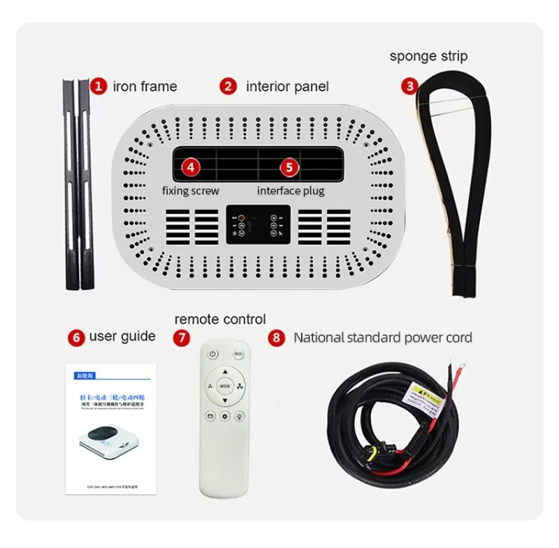12V 24V Low Noise DC Rooftop Air Conditioner Vehicle Cooling AC Unit for Truck Parking Use