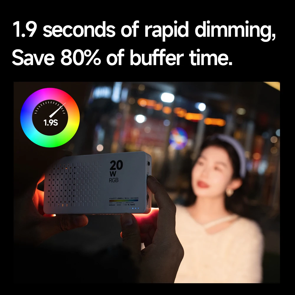 Mini cámara RGB a todo color recargable R9PRO, luz de relleno LED para fotografía, teléfono móvil portátil, Selfie, transmisión en vivo, luz de vídeo