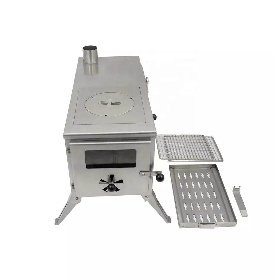 Multifunctional Stainless Steel Camping Stove for Cook Bbq Wood Tent Stove