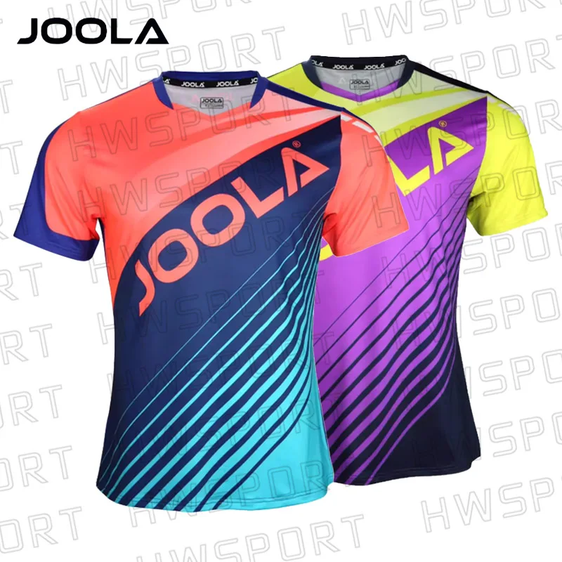 JOOLA 3205 Table Tennis Clothes Men Women Sports Clothing Suit Quick Dry Ping Pong T Shirt Short Sleeve Workout Jersey