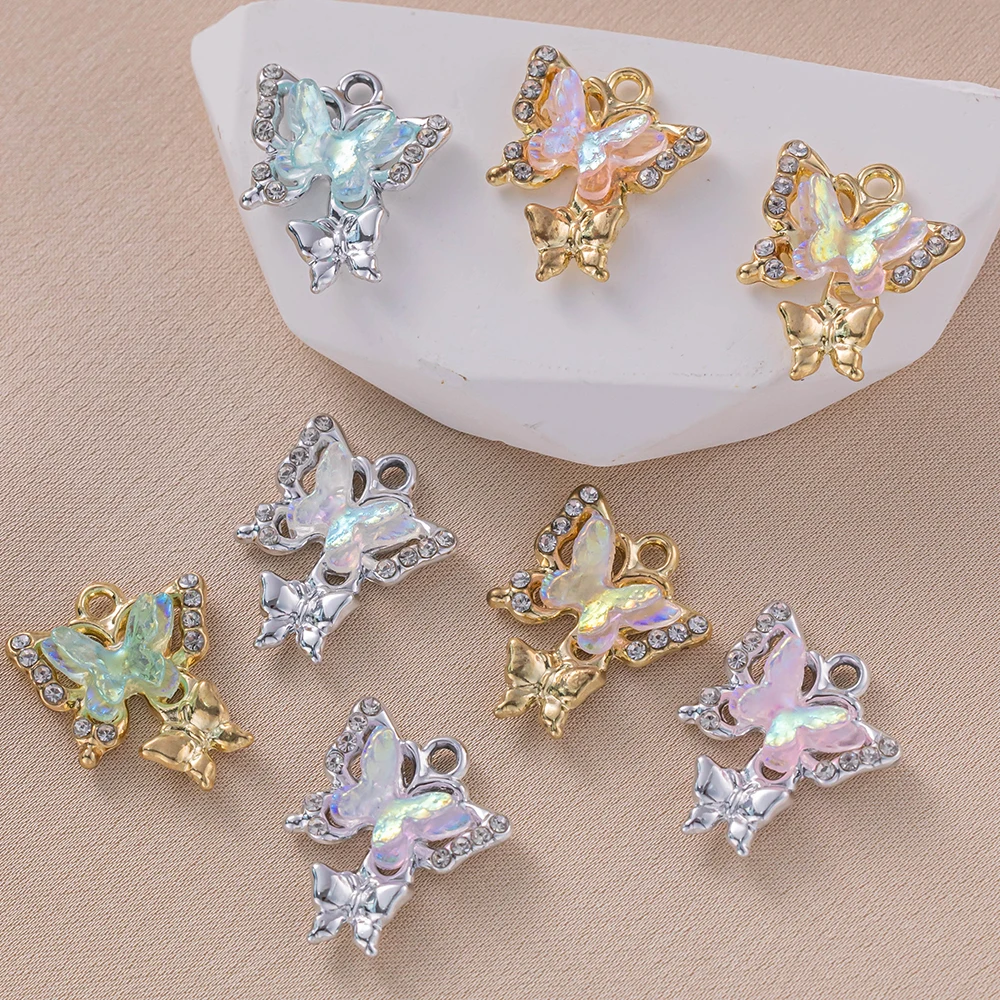 10 개/몫 DIY 귀걸이에 대 한 동물의 매력 나비 - Butterfly Pendant Necklace 리뷰 및 가격