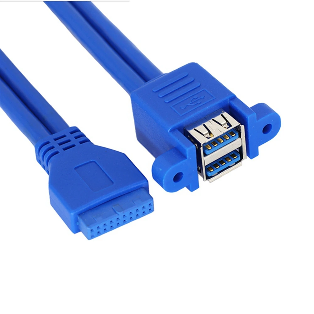 USB3.0 front panel cable with 19 pins, 20 pins to two ports up and down. USB3.0 adapter cable DIY chassis 0.5m