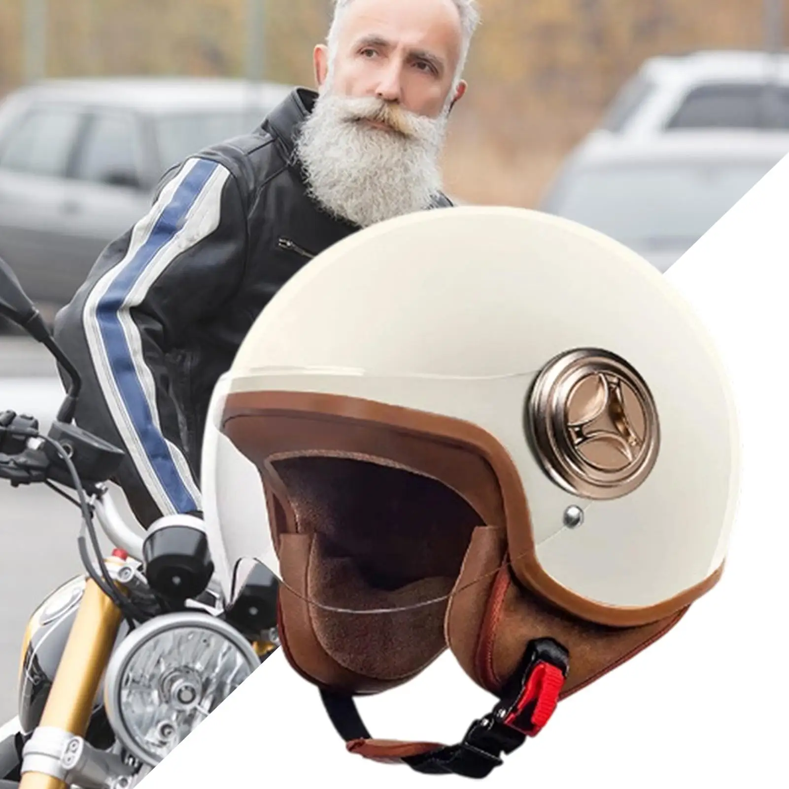 

Mountain Bike Helmet Open Face Half Bicycles Helmet Skateboarding Supplies for Commuting Racing Riding Road Cycling Street Moped