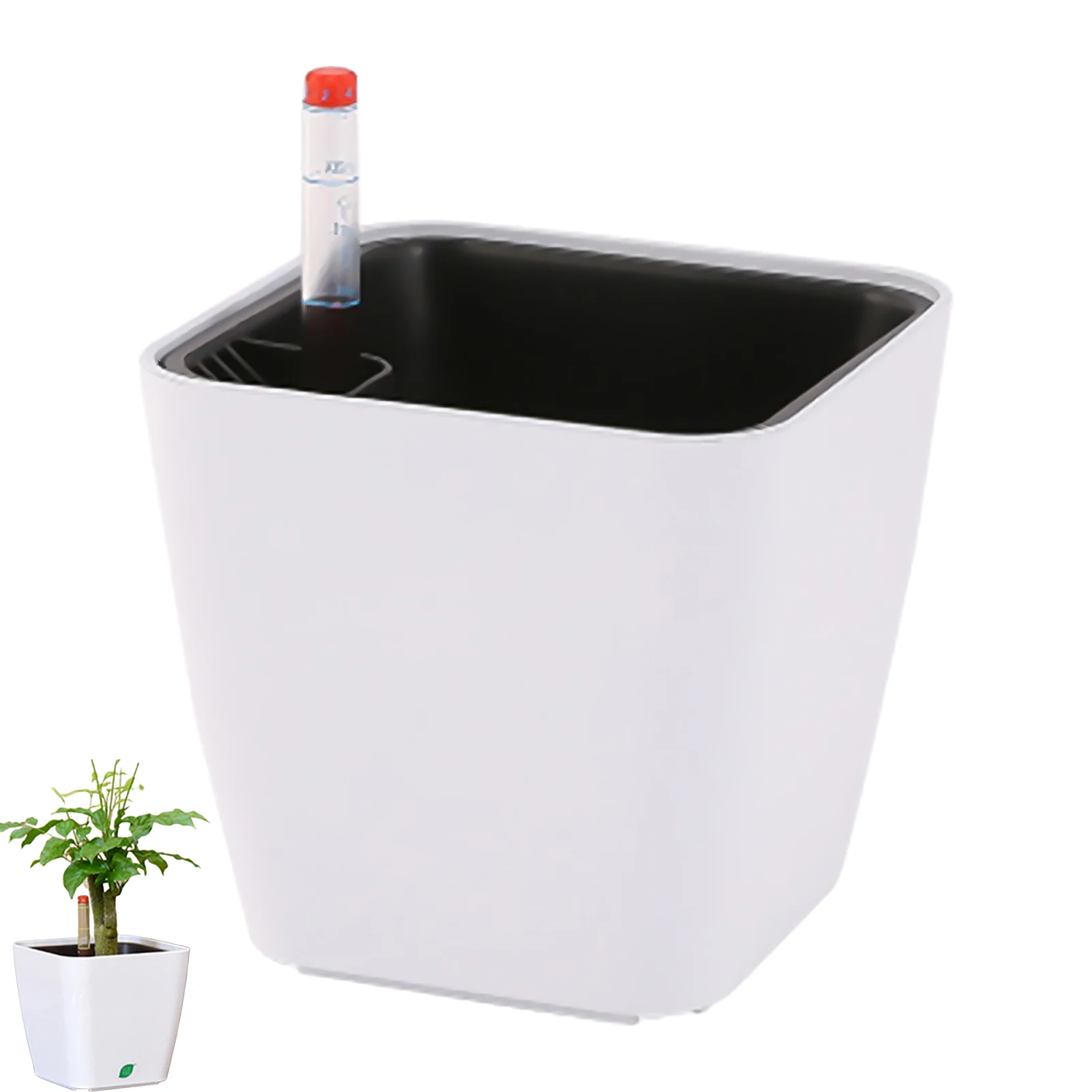 Self Watering Planters Flower Pots Indoor with Water Level Indicators Plant Pot Lazy Flower Pot Automatic Planter Flowerpot