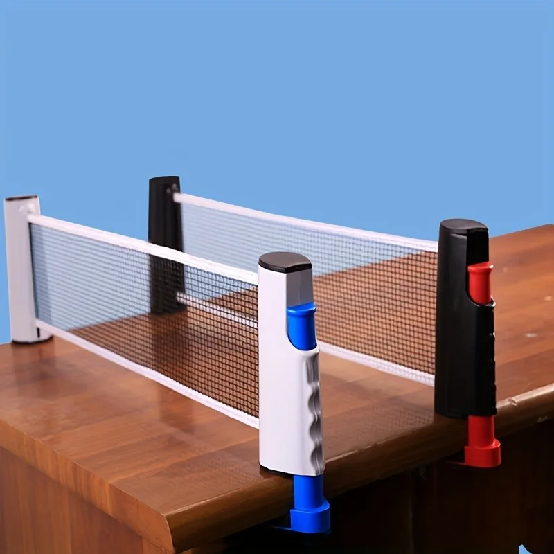 Portable Retractable Table Tennis Net And Posts Set - Adjustable Ping Pong Net Rack for Any Table Easy Install Indoor And Outdoo