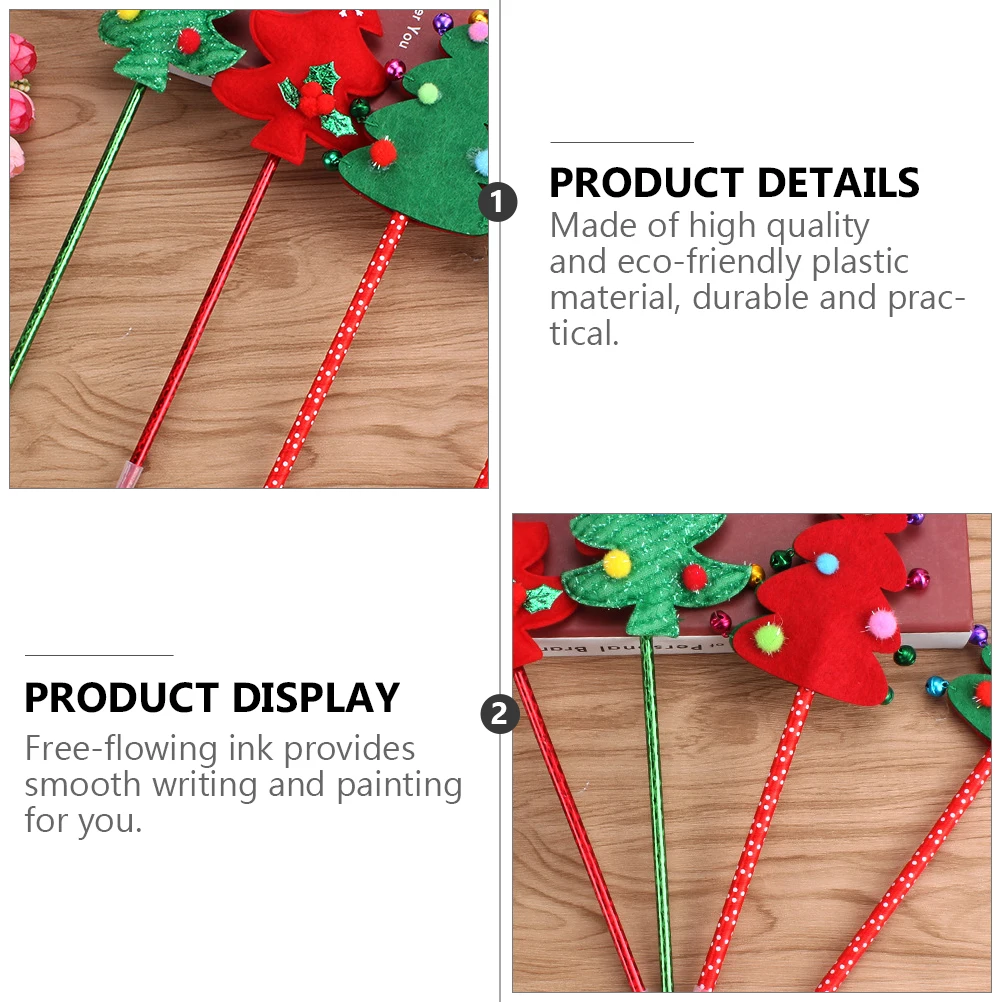 

Cute Christmas Ballpoint Pen Black Ink Tree Shape Pens Gel Kids Child Uni The Office Gifts
