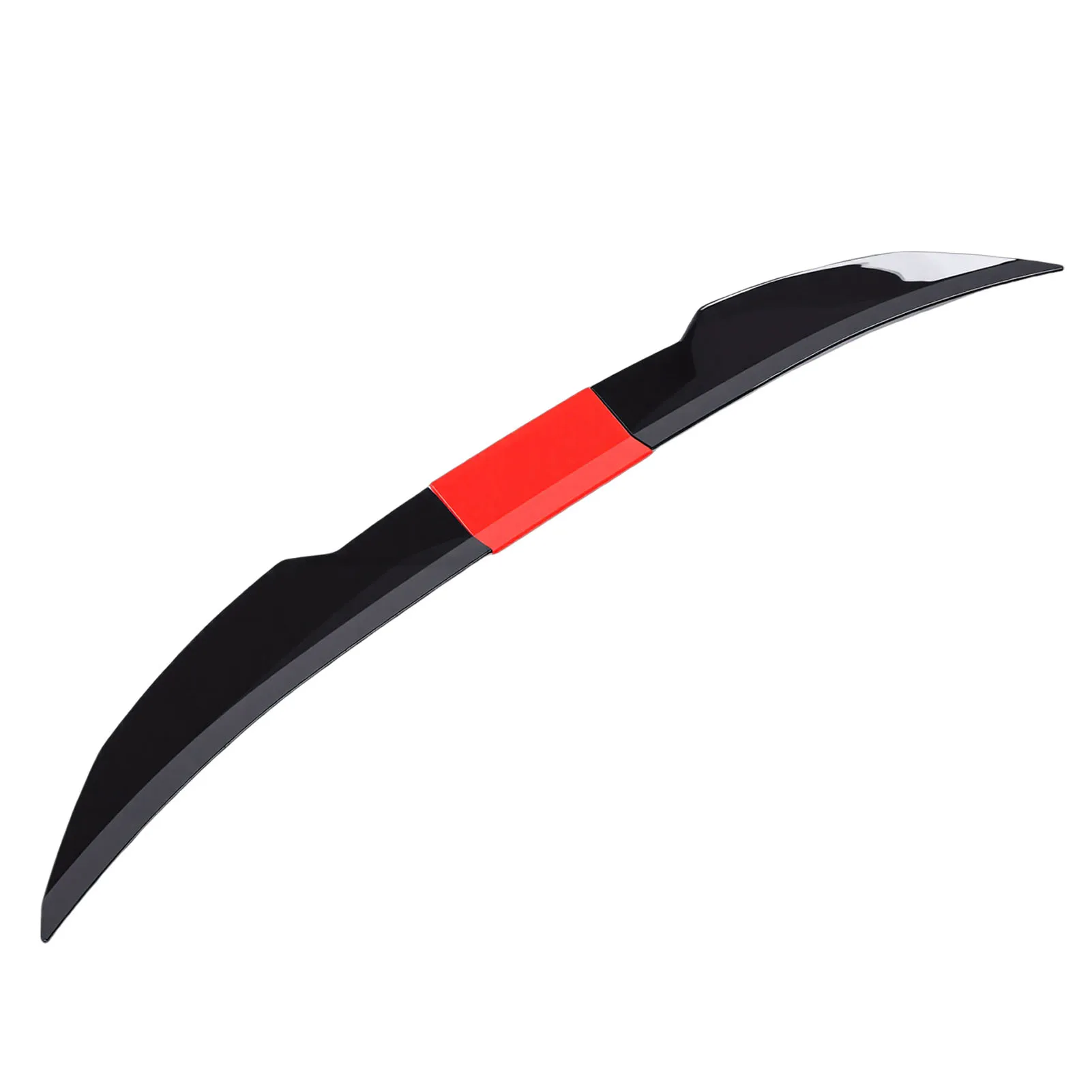 Car Rear Tail Trunk Spoiler Universal 117-128cm Adjustable Strong Adhesion Trunk Lid Spoiler Wing Glossy Black Red