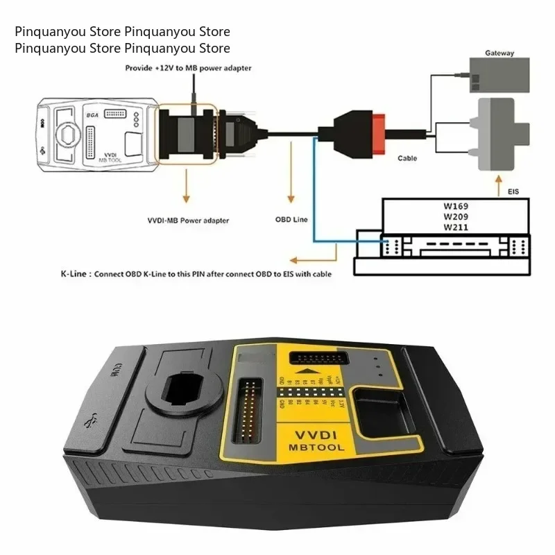 Xhorse VVDI MB No Token Key Programmer, Mini Key Tool for Mercedes Benz, Automotive Transponder & Smart Key Programming Diagnost