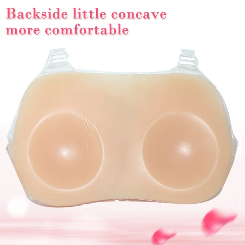 Strap on Breast Forms Silicone Fake Breastplate for Crossdressers Mastectomy Drop Shipping