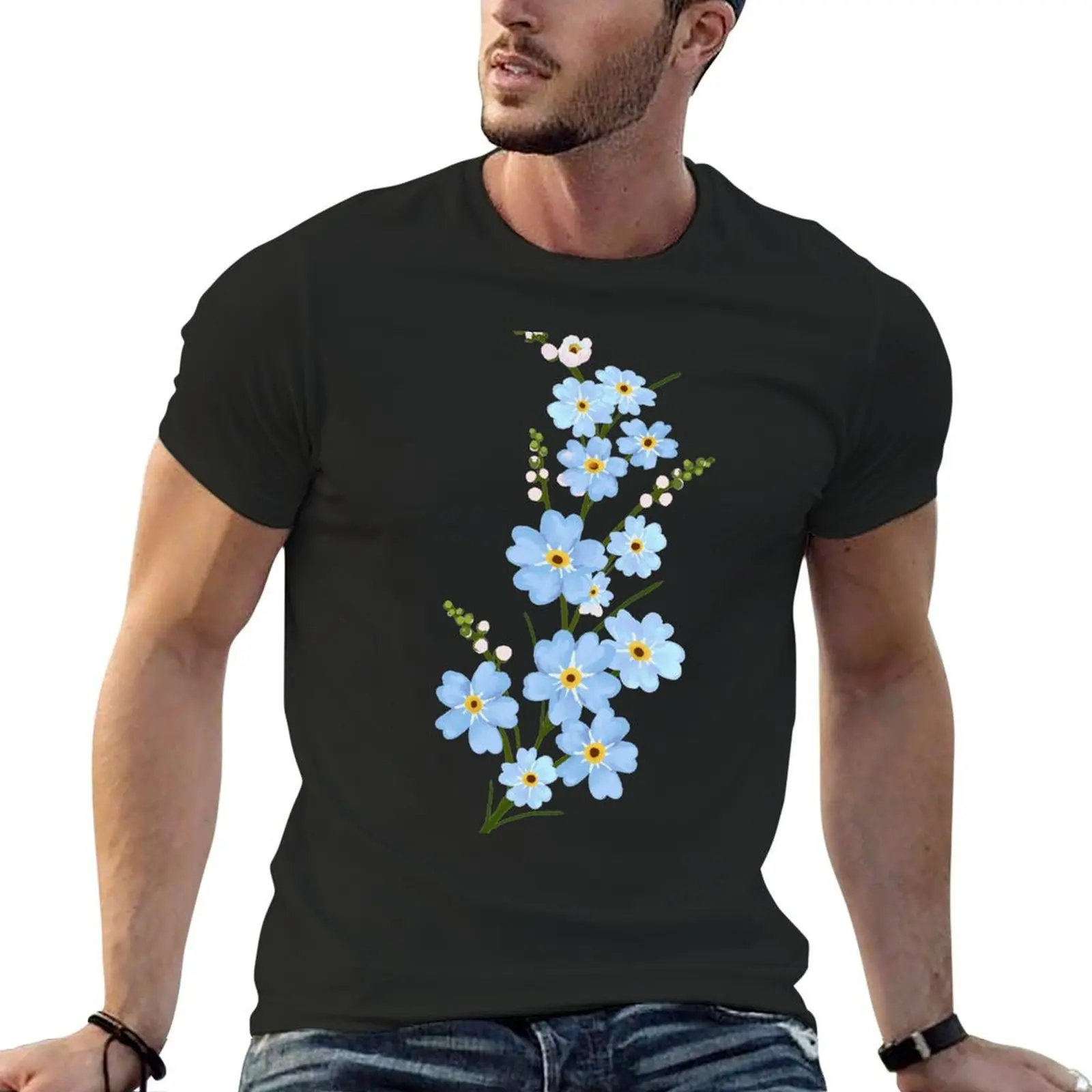 Forget Me Not T-Shirt for a boy quick-drying plain white t shirts men