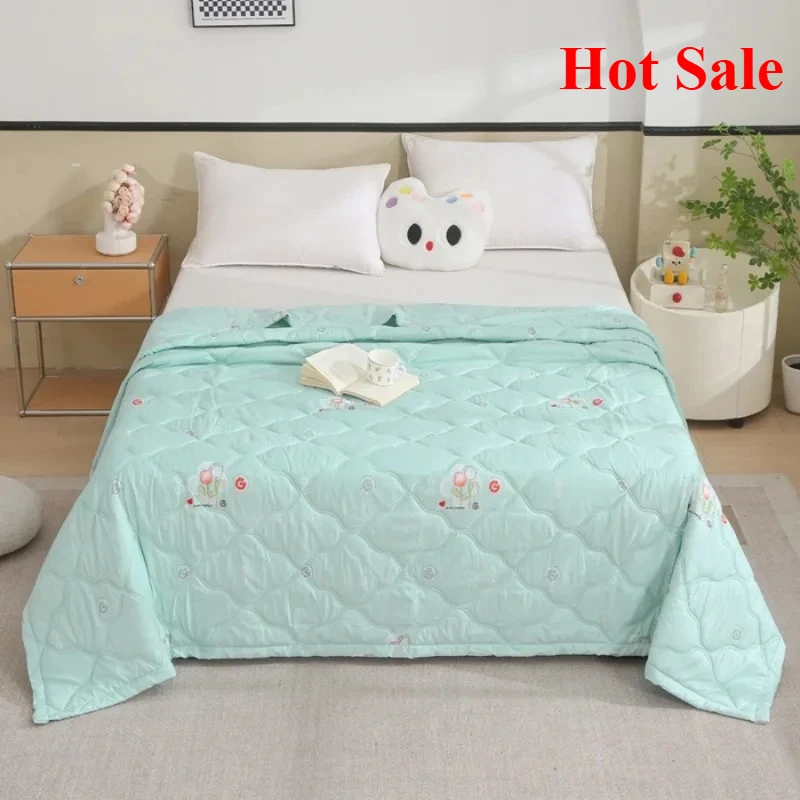 

2025 printing summer washable summer cool quilt washed cotton summer thin quilt single double household
