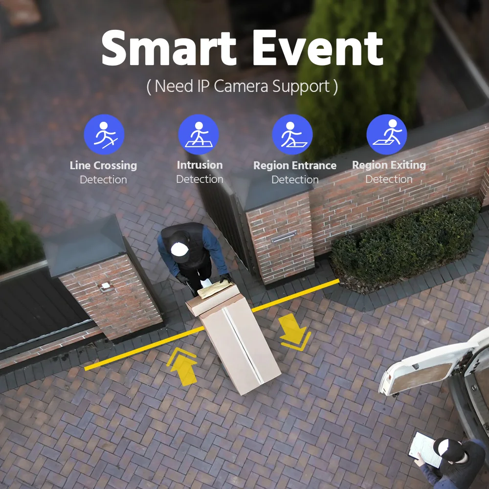 16CH 12MP POE NVR H.265+ Motion Detection Network Video Recorder 2SATA MAX 8TB Smart Playback NVR Recorder