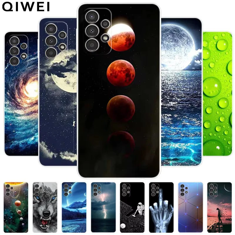 For Samsung A52s 5G Case A52 s Cool Printing Soft Silicone Phone Cover for Samsung Galaxy A52 A72 A54 5G Cases Wolf Fundas A 52