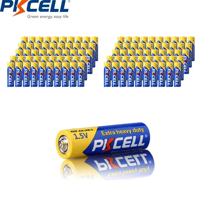 100PC 1.5V AA Battery R6P UM3 MN1500 E91 2A Heavy Duty primary Dry Batteries flashlight microphone Alarm clock batteria