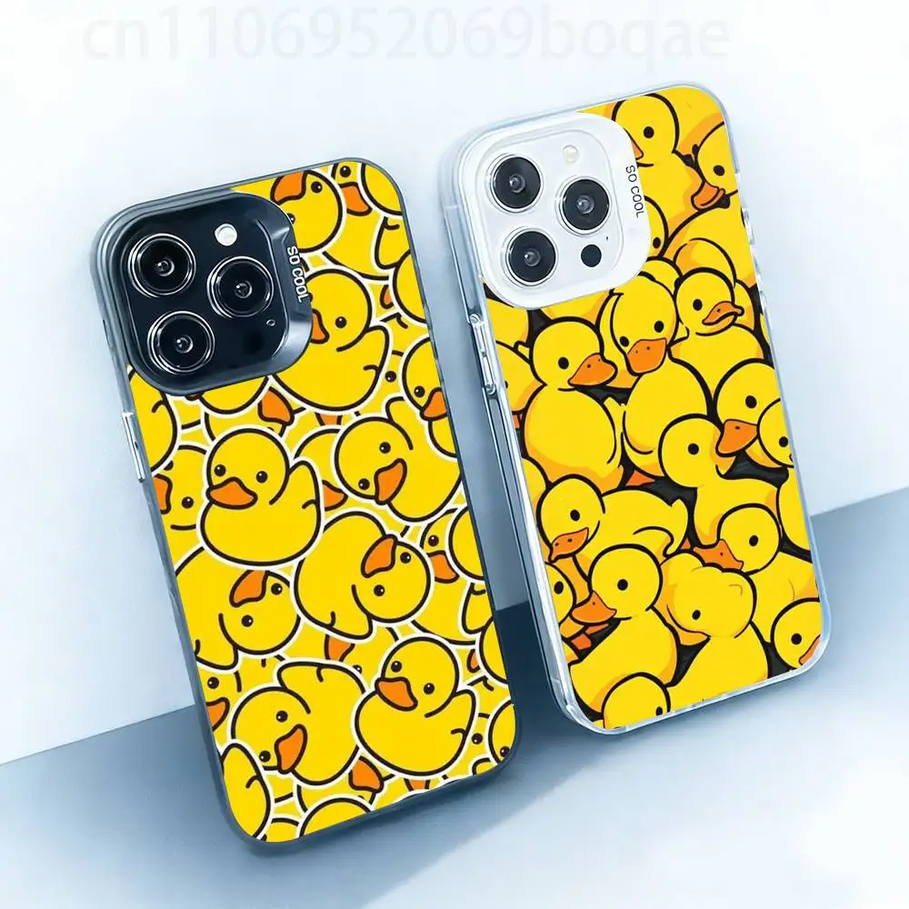 

Little Yellow Duck Hard Phone Case for IPhone 17 16 15 14 13 12 11 Pro Max Plus16E X XR XS Max shockproof Full Cover
