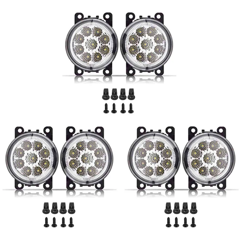 

6PCS Fog Lamps Lighting For Ford Explorer Transit Focus Fusion For Honda Crosstour CR-V For Nissan Suzuki Renault Peu-L94A