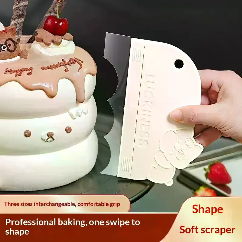 Soft Cream Scraper, Special Transparent Cake Smoother, Icing Decorating Tool, Household & Commercial Baking Supplies
