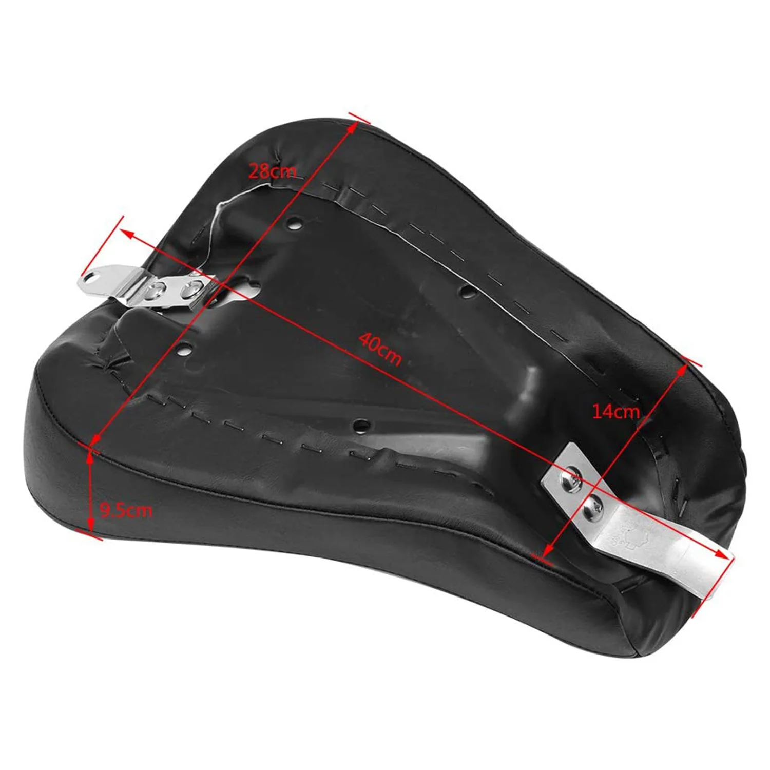 Black Motorcycle Front Driver Rider Solo Seat Cushion For Harley Sportster Forty Eight XL883 1200 72 48