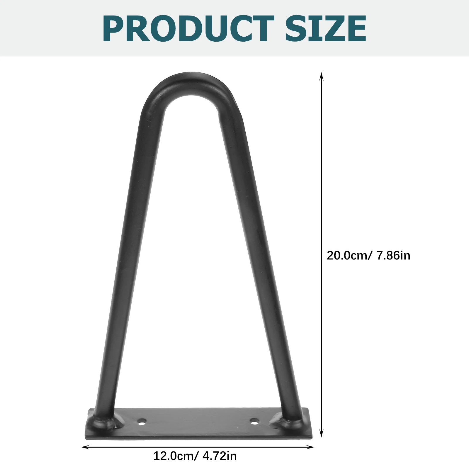 4 قطعة أرجل طاولة دبوس الشعر أقدام مكتب معدنية لطاولة القهوة مقاعد البدلاء نهاية الأثاث الحديثة بسيطة سوداء استبدال البراز العرض