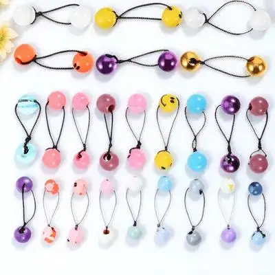 

24Pcs Children Hair Accessories Elastic Hair Ties with Double Balls Fashionable Ponytail Holders for Girls Kids Daily Wear