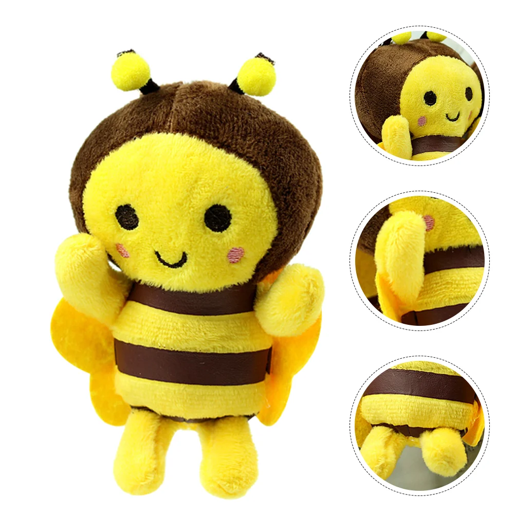 

Bee Plush Toy Stuffed Animal Soft Honeybee Doll Cute Gift Key Chain Pendant