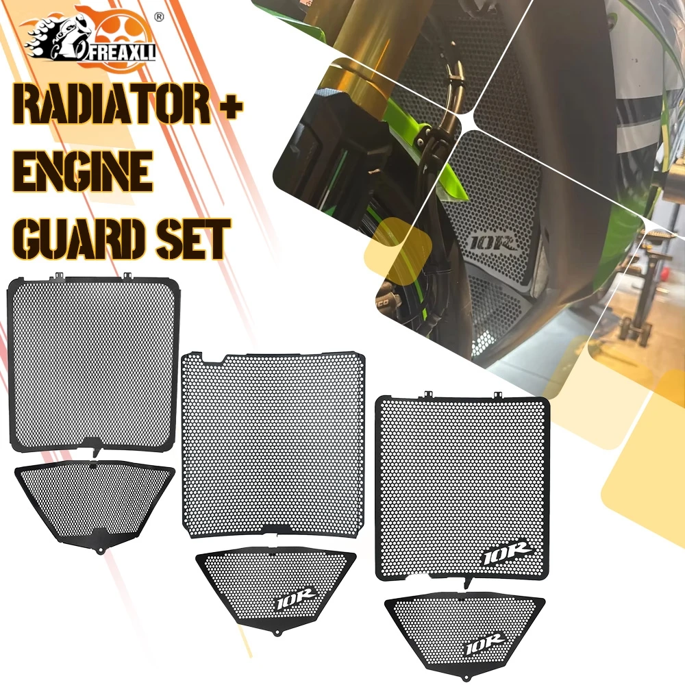 

Motorcycle For Kawasaki ZX10R ZX 10R 2008 2009 2010 ZX-10R Radiator Guard Downpipe Grille Cover Protector Protection Accessories