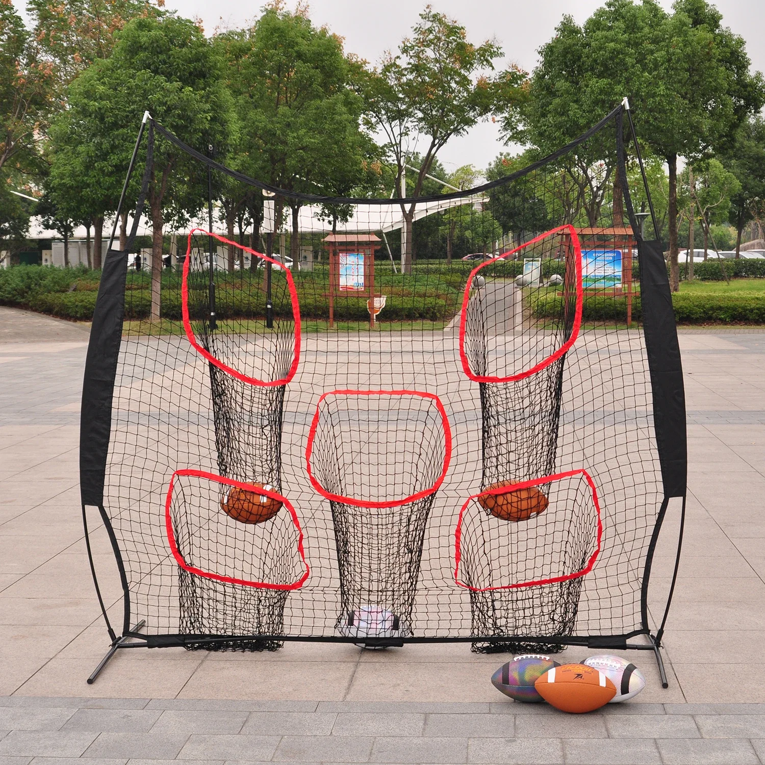 Training Equipment rugby QB Pass Accuracy Target Practice Quarterback Net American Football Trainer Throwing Net