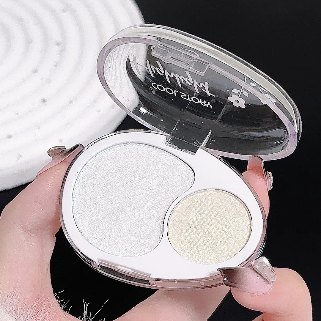 Tweekleurige markeerstift Romige aardappelpuree Diamantpoeder Lichaamsmarkeerstift Gezichtscontouren Glitterafwerking Poedermarkering